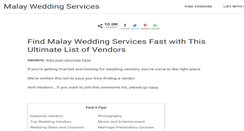 Desktop Screenshot of malayweddingservices.com